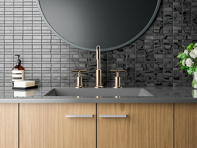 Kohler - Purist™  Widespread bathroom sink faucet with Cross handles, 1.2 gpm